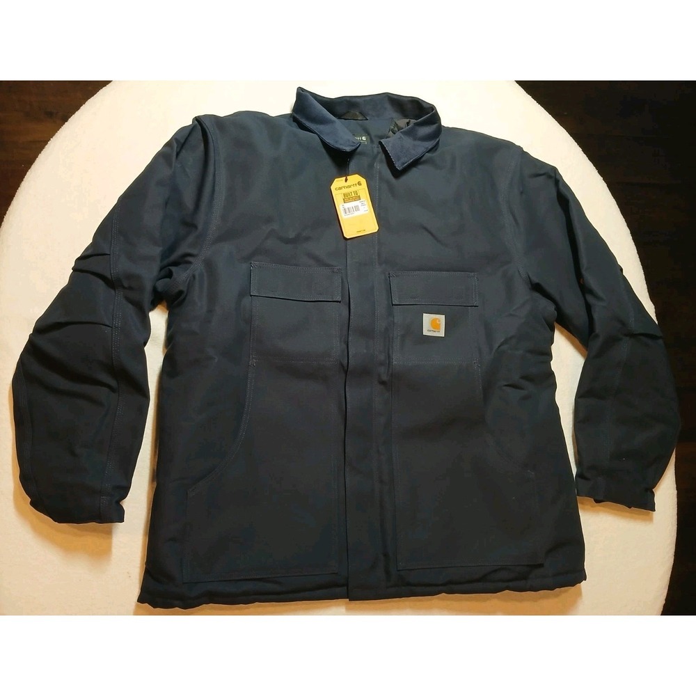 CARHARTT MEN'S LOOSE FIT FIRM DUCK COAT SIZE 2XL Tall Dark Navy Model 0C0003-M
